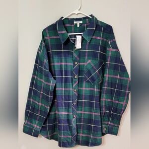 Maurices Paid Flannel 2X Shirt